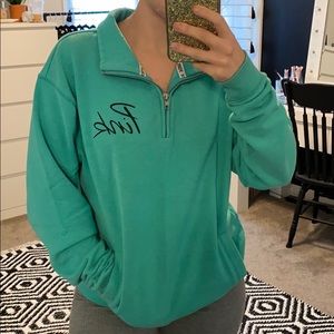 Victoria secret pink pull over half zip jacket